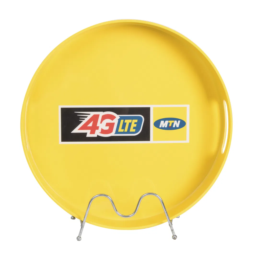 Customized Round ABS Bar Serving Tray with Slanted Edges