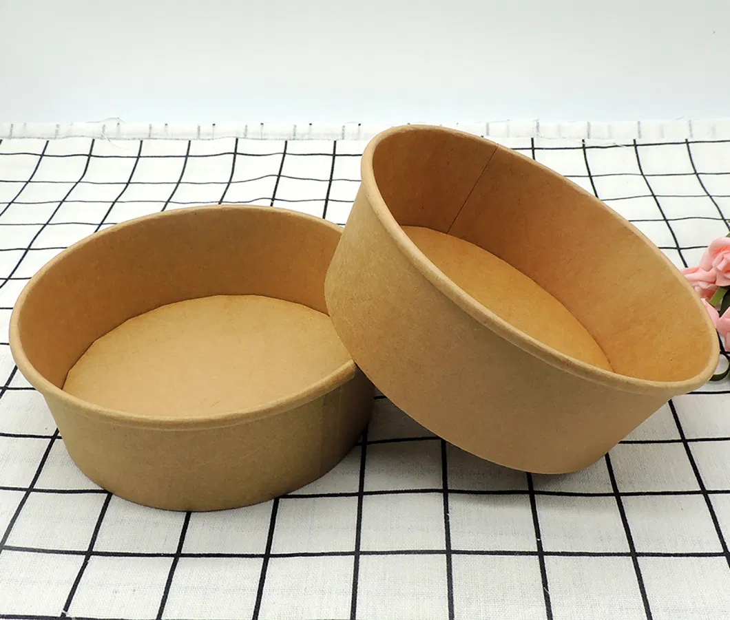 Wholesales Vegetable and Fruit Packing Kraft Paper Bowls 1300ml High Quality Paper Bowl