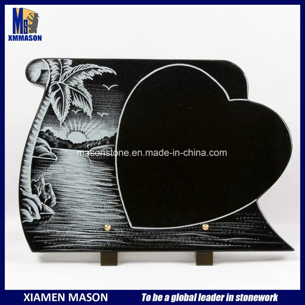 Shanxi Black Heart Line Engraving Plaques