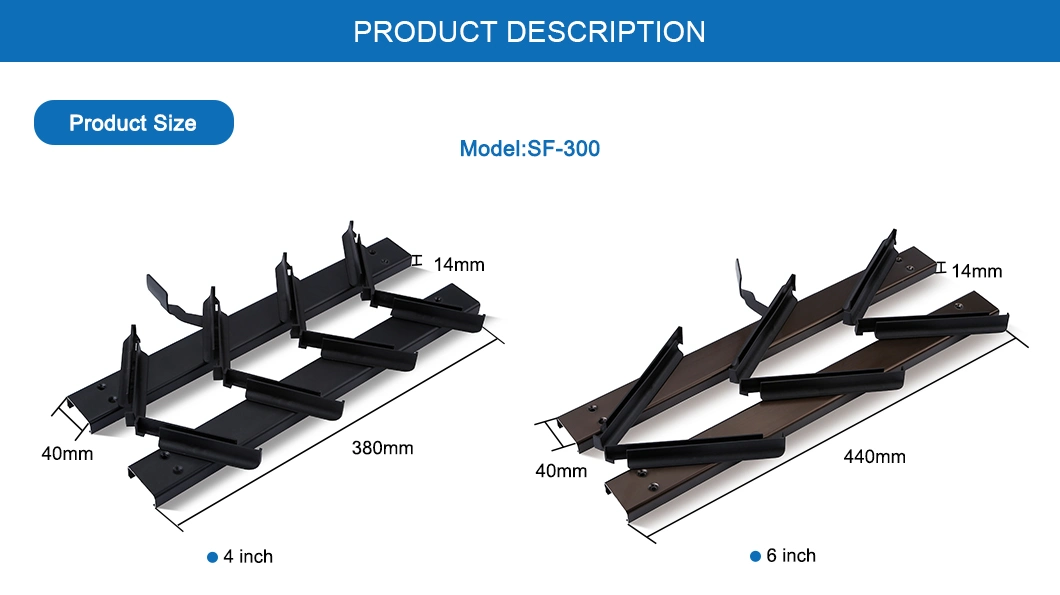 4inch &amp; 6 Inch Clip Sf-300 Model Louver Frame with Plastic Clip and Iron Handle