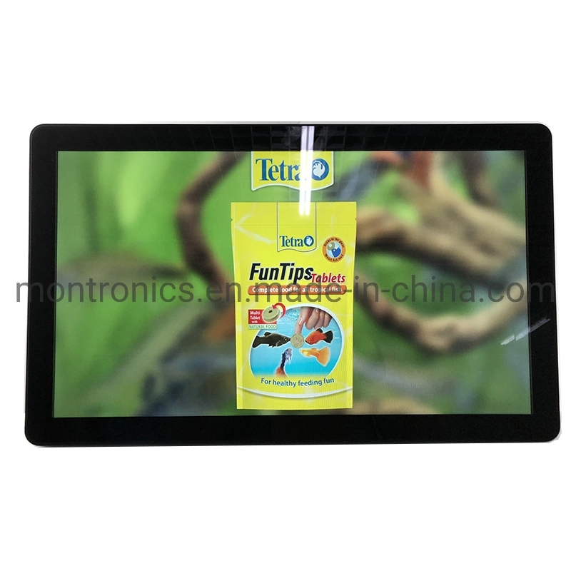 15.6-Inch Digital Picture Frame with Security Lock on The Wall Automatically Plays Video Ads at The Front Desk