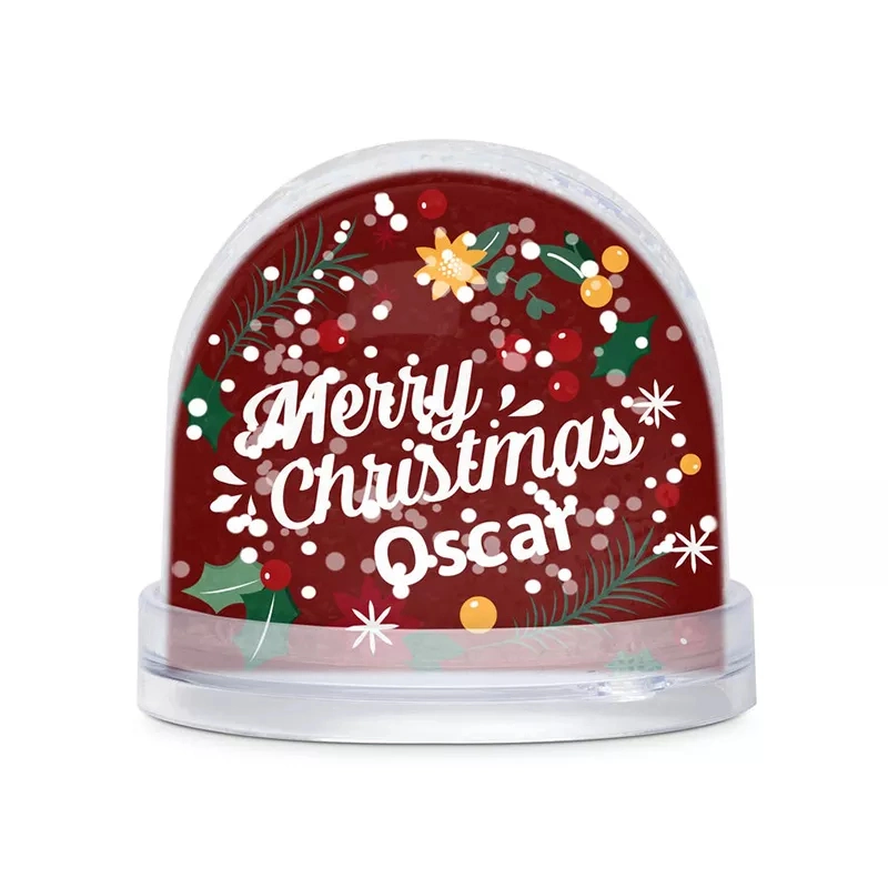 OEM 8.5*8.5*9 Cm Big Size Snow Globe Photo Frame