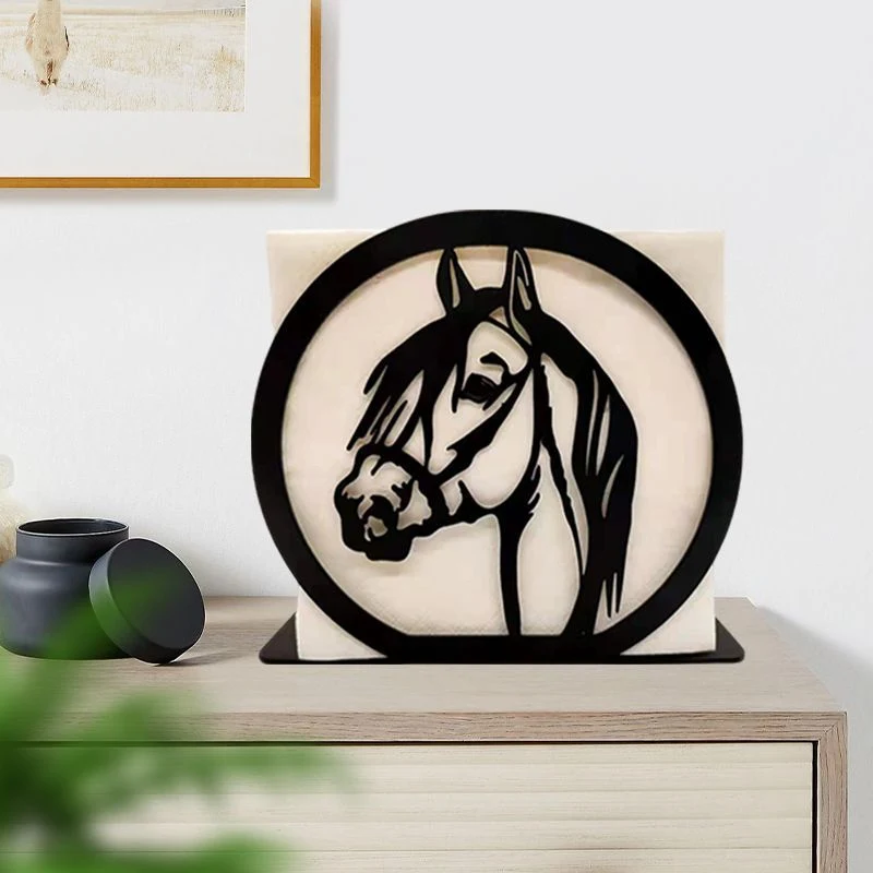 Newest Design Decorative Restaurant Metal Horse Napkin Holder