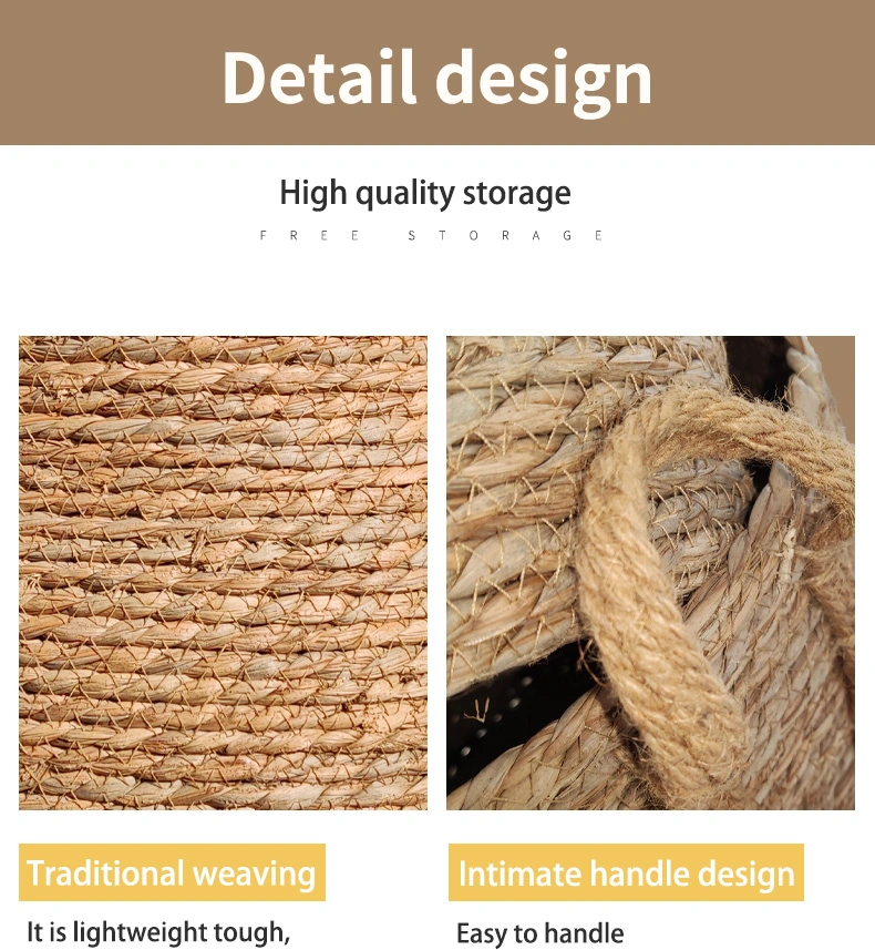 Storage Basket, Portable Miscellaneous Items, Straw Woven Multifunctional Sorting Basket