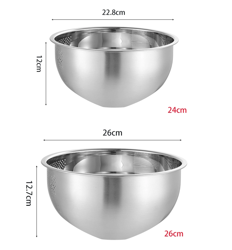 Stainless Steel Fruit Vegetables Food Colander Rice Strainer Kitchen Drain Basket