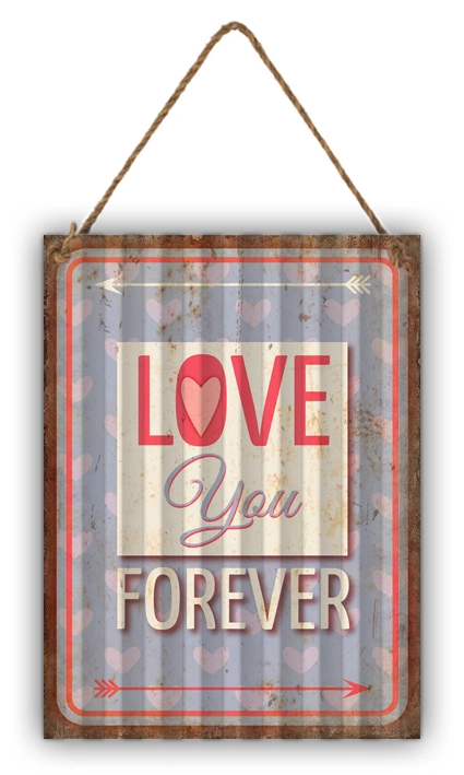 Love Is All You Need Iron Wall Plaque Customized Valentines Hanging Metal Home Decoration Wall Plaque