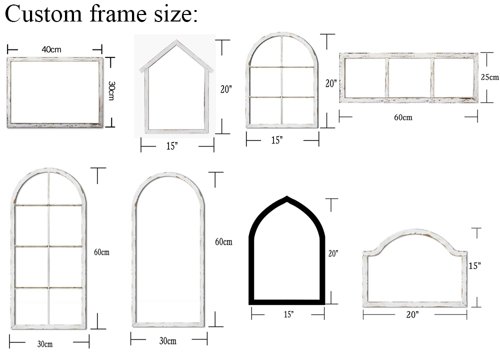 Christmas White Window Frame LED Lights Christmas Background Wall Art