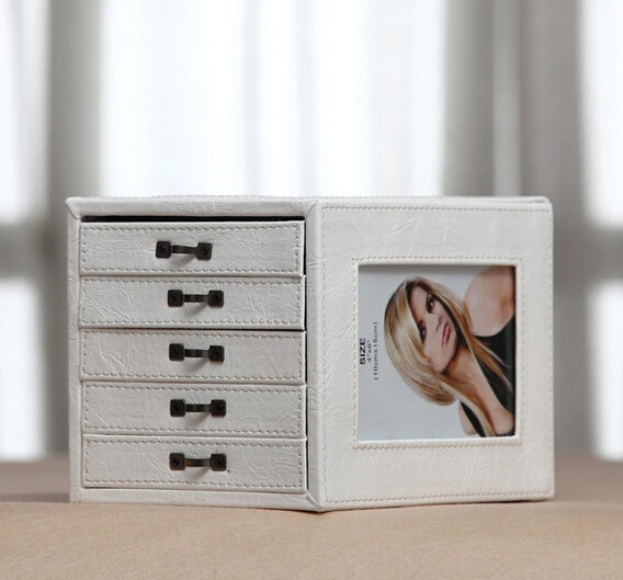 New Rotating Leather Desk Picture Frame