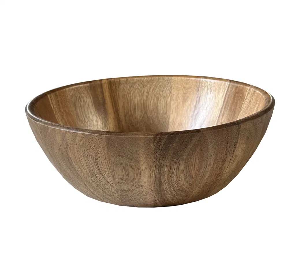 FSC Acacia Bamboo Serving Bowl Perfect for Salad or Fruit 11.5inch 29cm