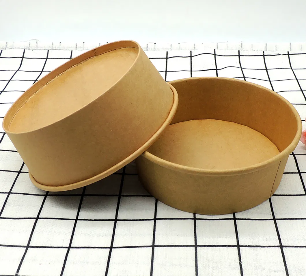 Wholesales Vegetable and Fruit Packing Kraft Paper Bowls 1300ml High Quality Paper Bowl