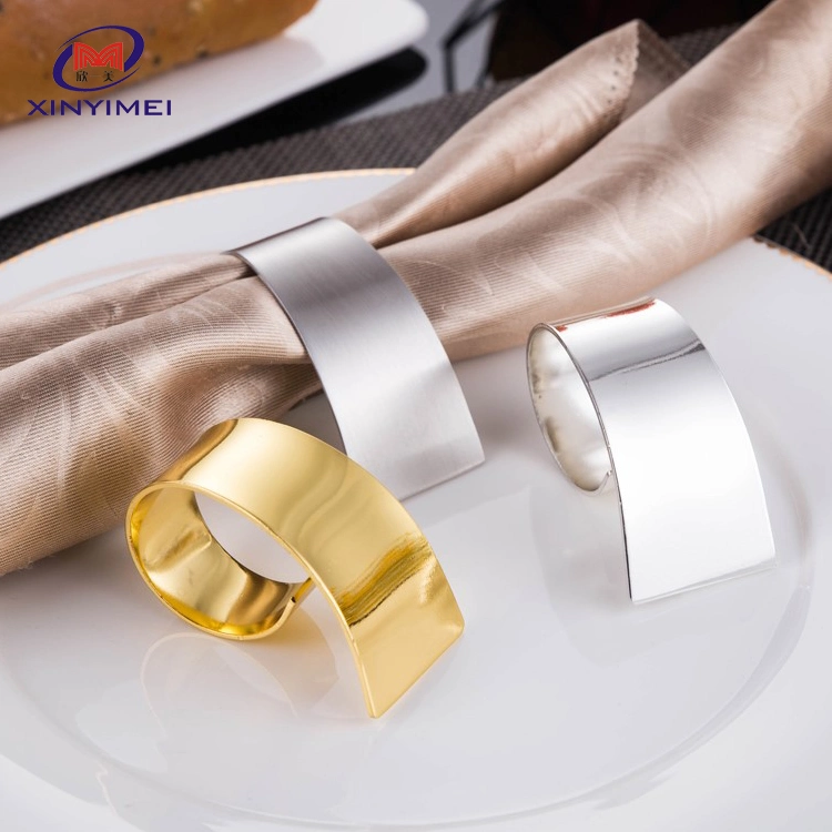 Event Decoration Gold Sliver Metal Wedding Napkin Holder Ring