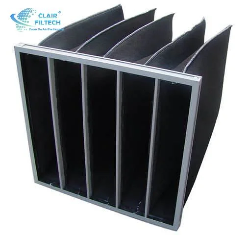 Customized Activated Carbon Pocket Air Filter Aluminum Frame/Galvanize Frame for Dust Collection System