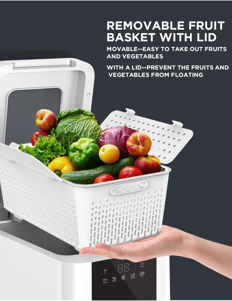 Portable Kitchen Fruit Sterilizer with Ultrasonic Wave for Fruits, Vegetable and Tableware-C6b