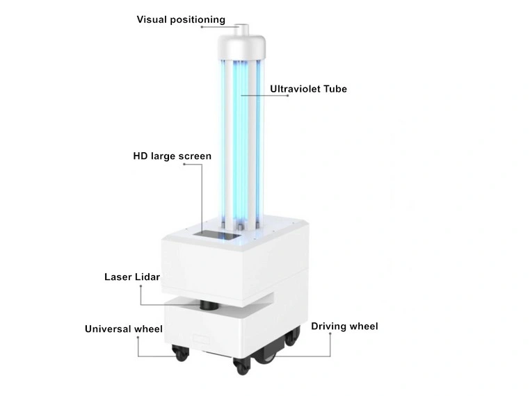 Hot Sale Smart Sterilizing Robot Disinfection Machine Sterilization Equipment UV Spray Robot