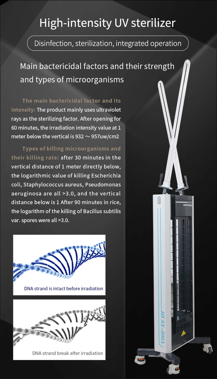 300W Factory Adjustable Ultraviolet Ozone UVC 254nm Germicidal Lamp UV Sterilizer for Instrument