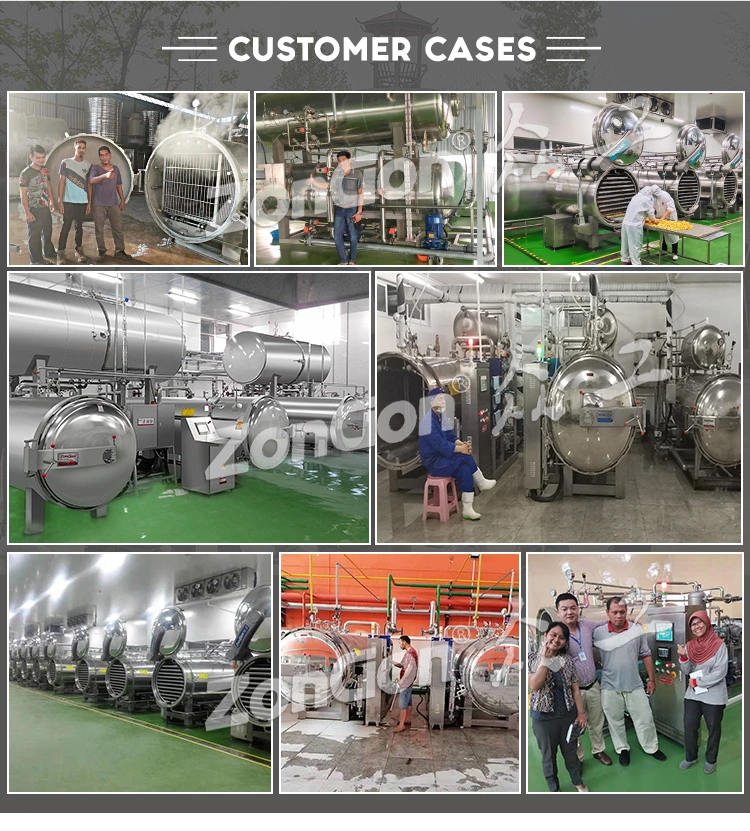 Water Immersion Big-Head Packaging Food and Beverage Sterilizer Retort Machine