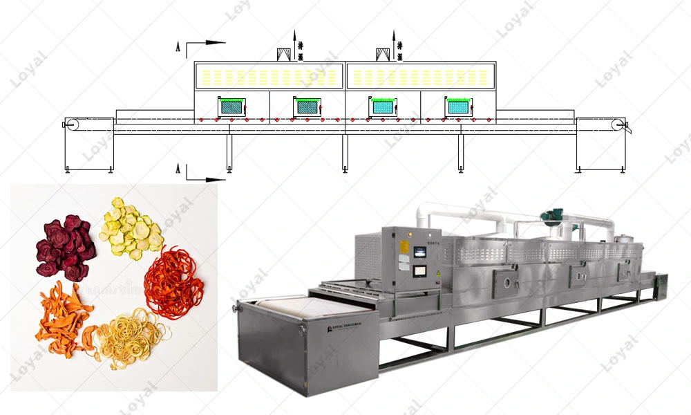 Automatic Fruit and Vegetable Drying Machine/Medical Waste Microwave Sterilization System