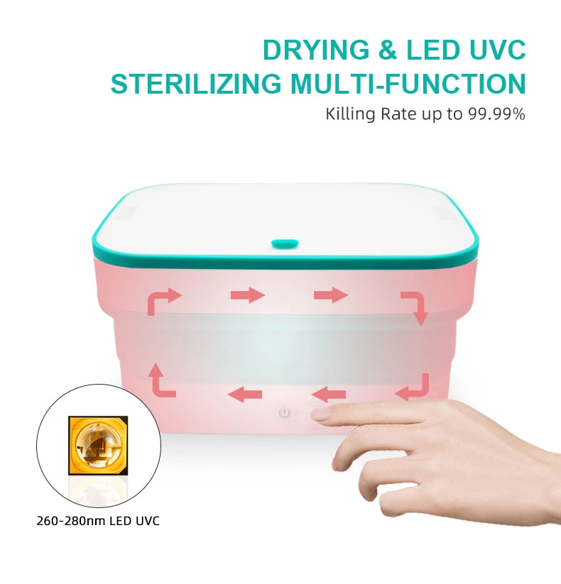 Portable UV Lamp Sterilizer Box Multifunction Smart UV Disinfection Box Baby Bottle Toothbrush Phone UV LED Sterilizing Device