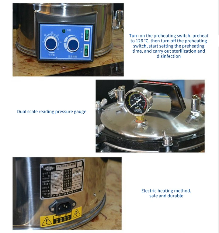 Portable Stainless Steel Pressure Steam Sterilizer Equipment for Both Coal and Electricity Use