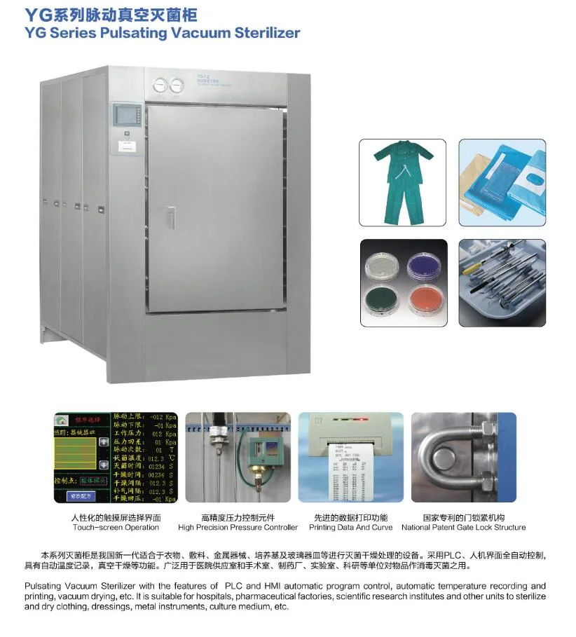 Medical Hospital Dental Pulsating Pulsate Vacuum Steam Pressure Autoclave Sterilizer for Metal Instruments Clothes (Vertical, tabletop, Horizontal) Animal