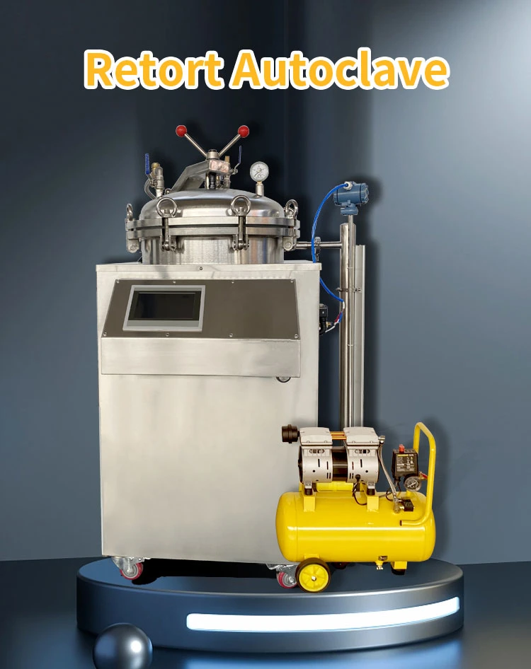 Food Retort Machine Autoclavable Mushroom Sterilizer Autoclave Steam Sterilizer