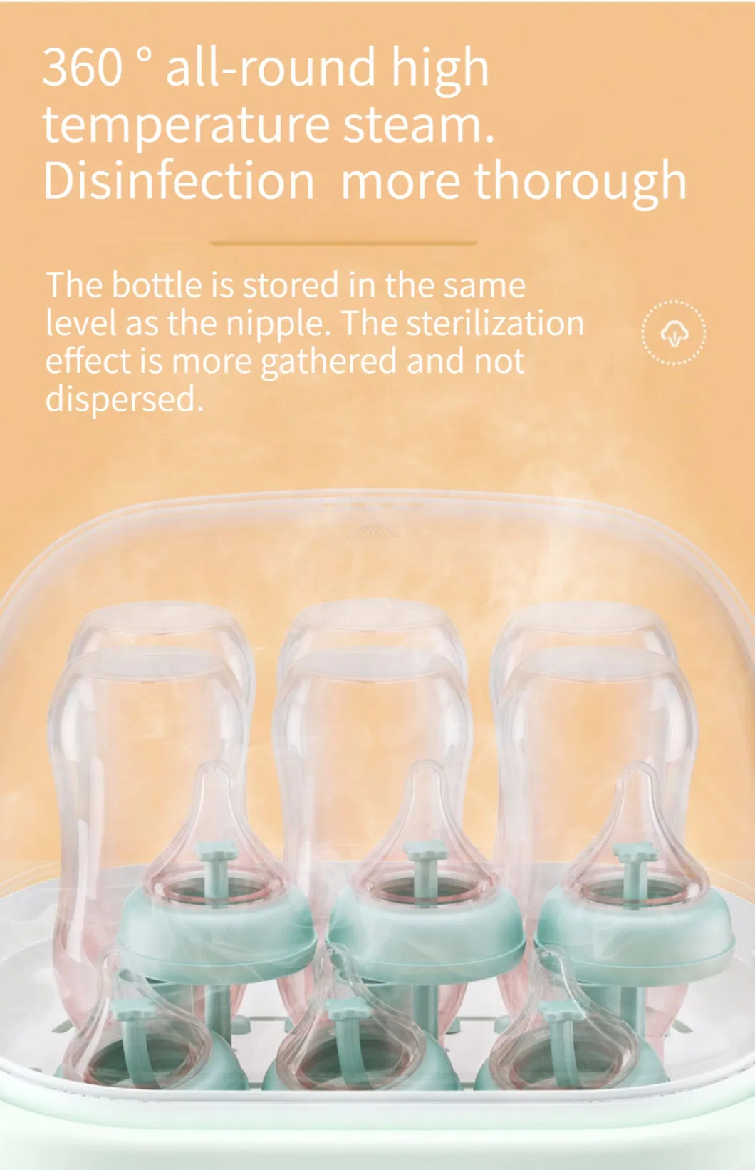 OEM Baby Products Baby Bottle Sterilizer and Dryer with Steam