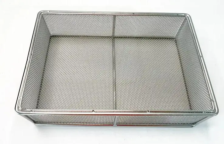 Surface Medical Equipment Polished Stainless Steel Smooth UV Portable Sterilizer Tray Aluminum Endoscope Washer Disinfector Frame Sterilization Clean Basket Box