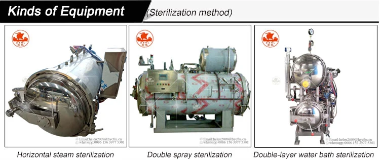 Water Spray Jars Retort Food Autoclave Sterilizer