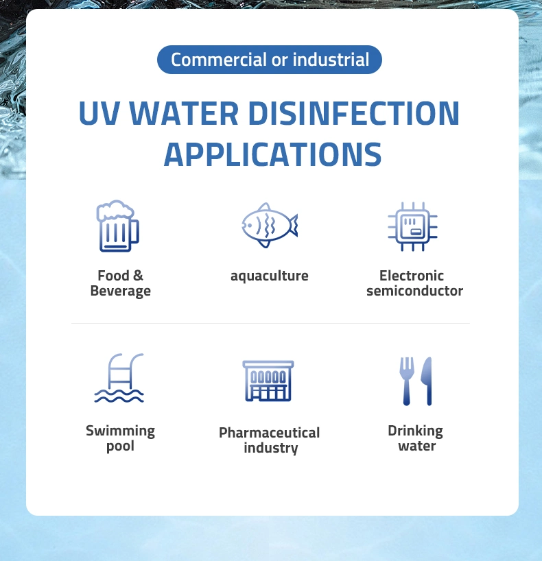 Large Flow Water UV Sterilizer for Food Beverage