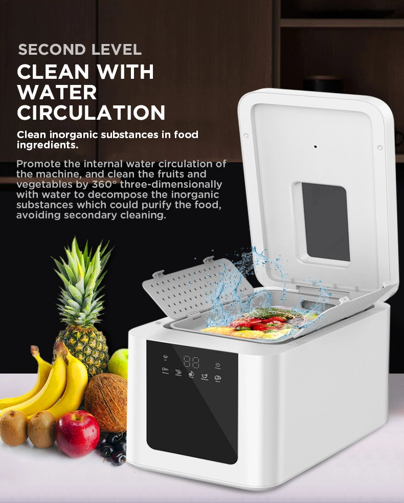 Portable Kitchen Fruit Sterilizer with Ultrasonic Wave for Fruits, Vegetable and Tableware-C6b