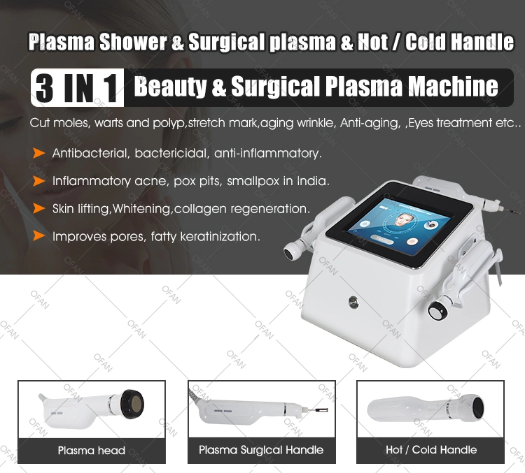 Ofan OEM ODM 3in1 Plasma Pen Disinfection Sterilization Plasma Shower Machine Surgical Plasma for Acne Removal Skin Regeneration
