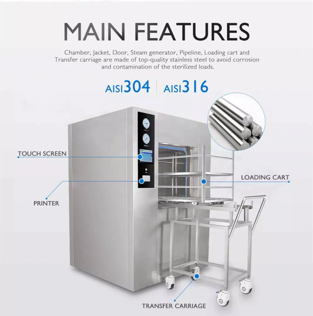 Medical Equipment Horizontal High-Pressure Pulse Vacuum Steam Sterilizer Autoclave