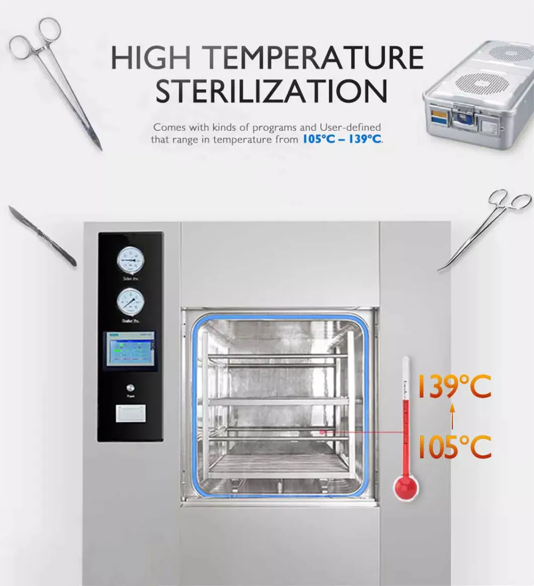 Medical Equipment Horizontal High-Pressure Pulse Vacuum Steam Sterilizer Autoclave