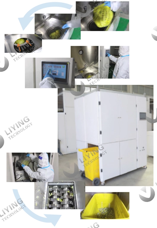 Eco-Friendly Hospital Clinical Hazardous Medical Waste High Pressure Microwave Sterilizer with Shredder Function System