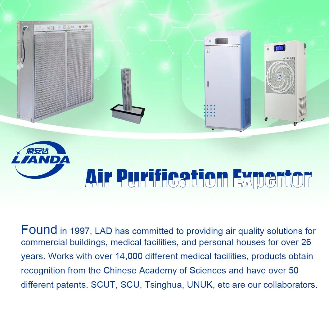 Wall Mounted Air UVC Lamp Air Disinfection Machine CE Certificates Medical Grade Air Sterilizer