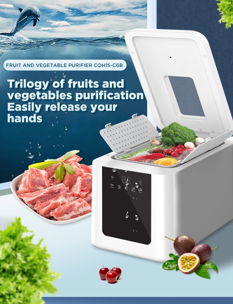Portable Kitchen Fruit Sterilizer with Ultrasonic Wave for Fruits, Vegetable and Tableware-C6b