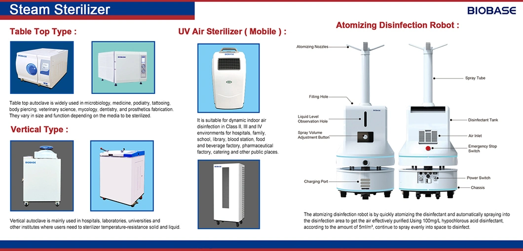 Biobase Floor Standing Large UV Air Sterilizer with LCD Display