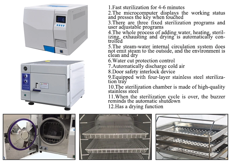 20 Litre Table Type Pressure Steam Medical Hospita Dental Autoclave/Sterilizer