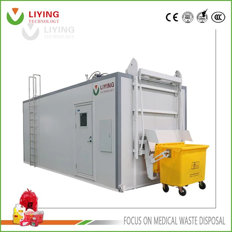 Eco-Friendly Hospital Clinical Hazardous Medical Waste High Pressure Microwave Sterilizer with Shredder Function System