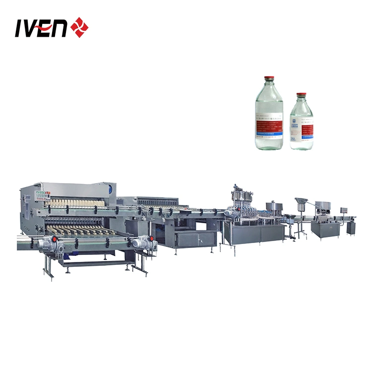 Different Sterilization Temperature Automatic Glass Bottle IV Infusion Filling Washing Sealing Production Line Glass Bottle Pharmaceutical &amp; Medical Machine