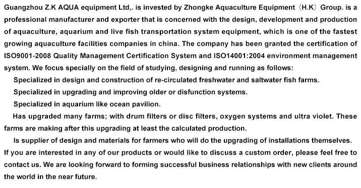 Factory Direct Sale Pisciculture UV Sterilizer for Fish Pond