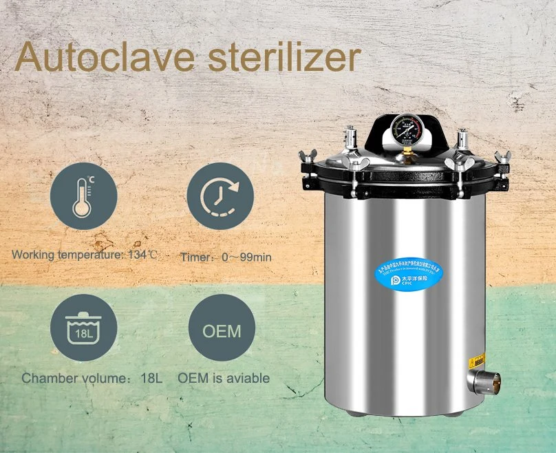 Portable Stainless Steel Pressure Steam Sterilizer Equipment for Both Coal and Electricity Use