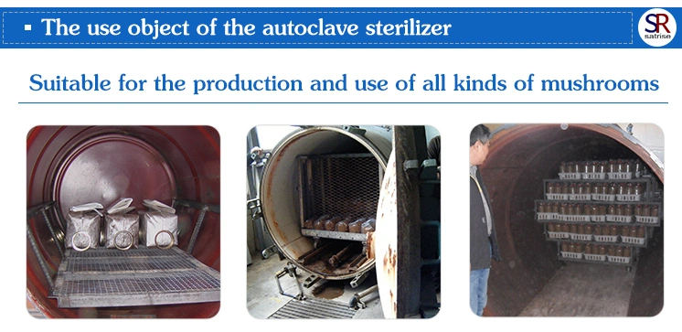 Horizontal Automatic Industrial Mushroom Substrate Sterilization Equipment Mushroom Autoclave Steam Sterilizer Machine