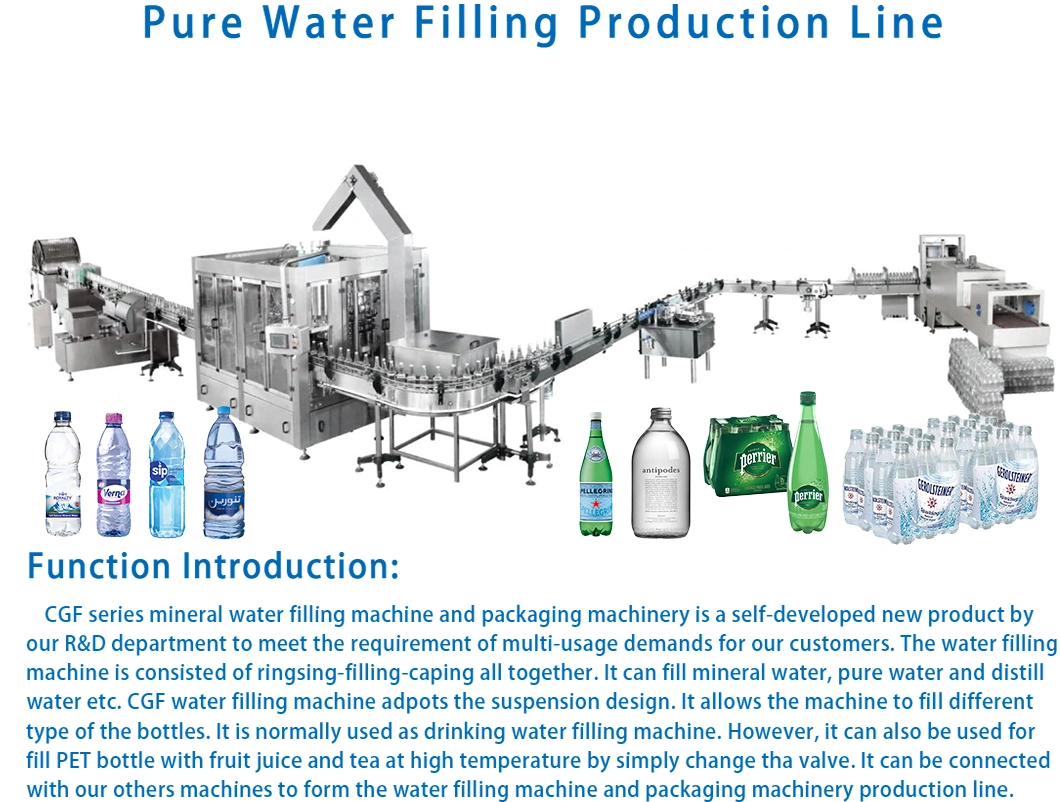Minimum 5000b/H Sterilization Disinfection Automatic Pure Water Filling Machine Production Line