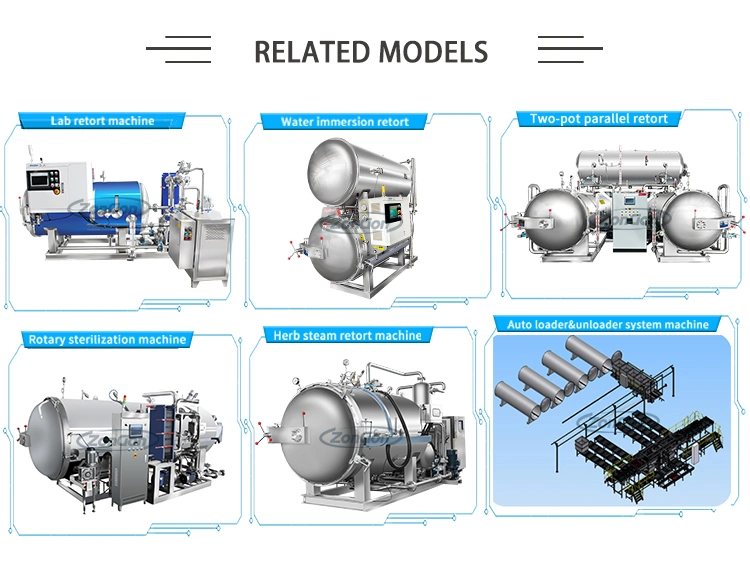 Industrial Plastic Bag and Bottle Packaging Beverage Sterilizer Retort Machine