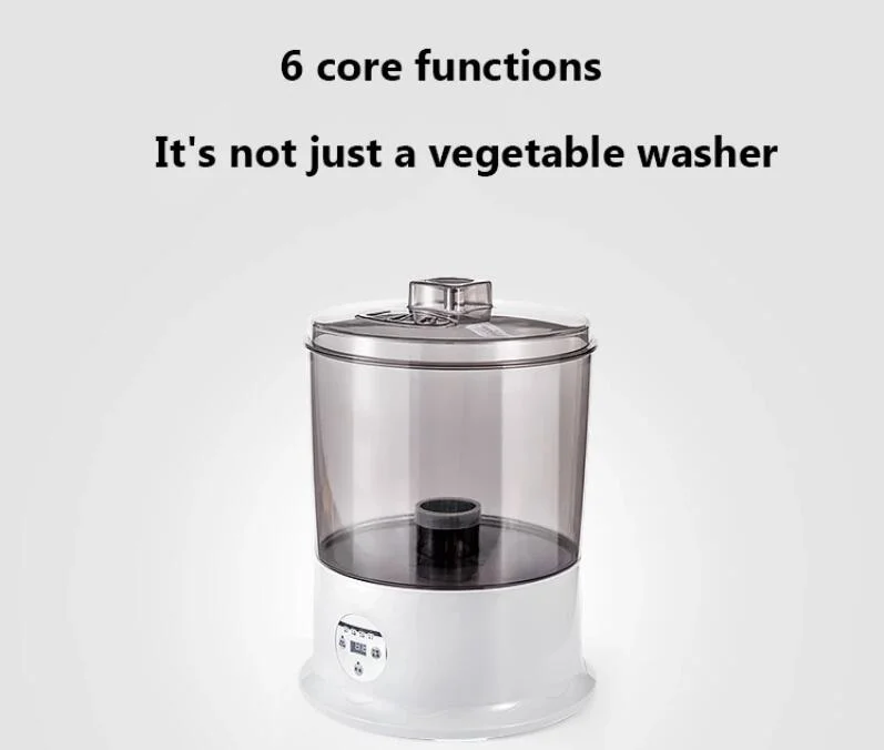 Ultrasonic Vegetable Fruit Washer Jewelry Watches Dental Cleaning Sterilizer Ozone Sterilization Sterilize Machine Household Vegetable Pesticide Detoxification