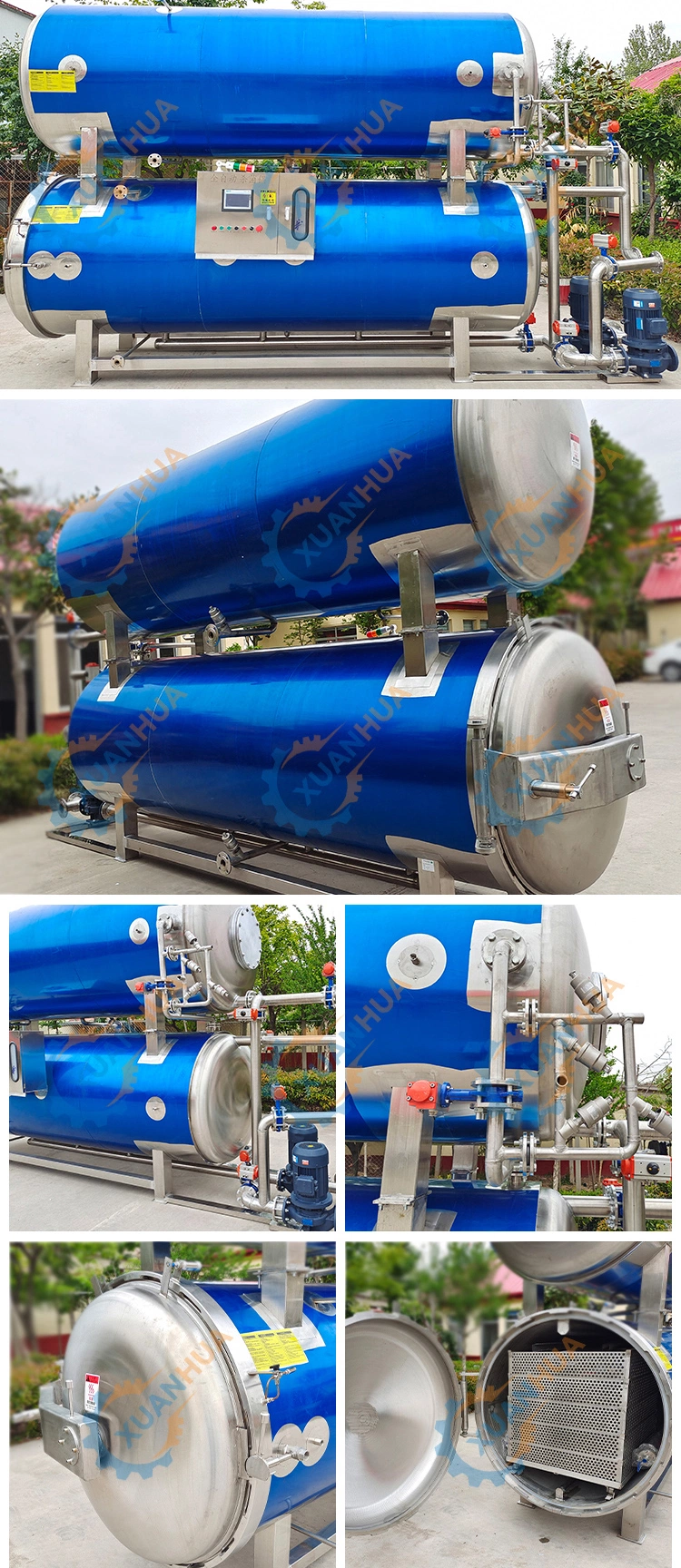 Horizontal Food Industrial Steam Sterilizer Autoclave for Sale / Mushroom Sterilizer