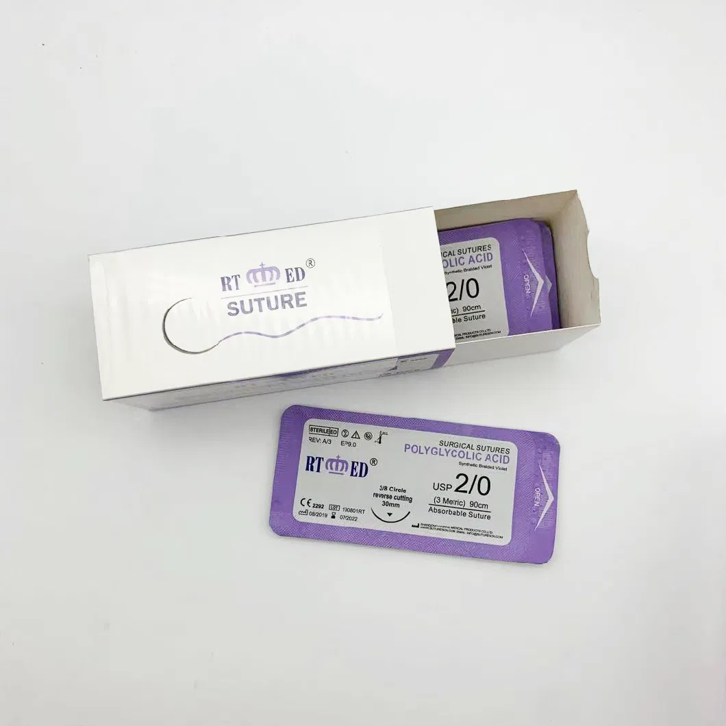 Absorbable Medical Surgical PGA/Pgla 910 Suture Factory with CE