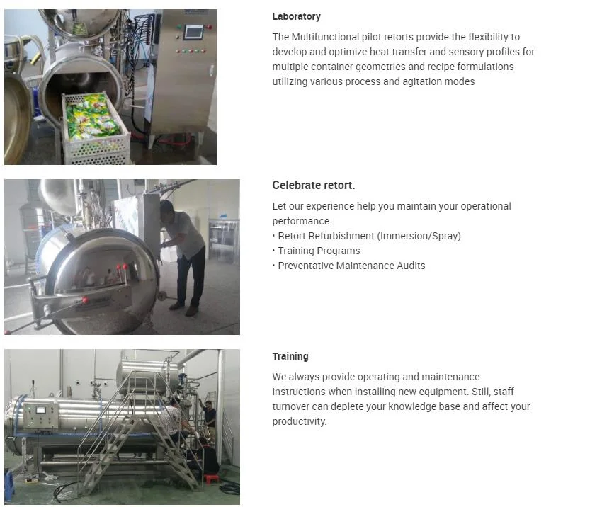 304 Stainless Steel Uht Food Retort Sterilizer for Food Lab Laboratory