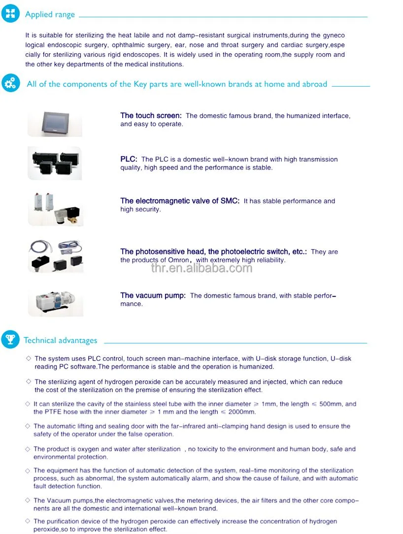 2021 China Low Temperature Plasma Sterilizer for Gas Sterilizer 80L 120L for Sales (THR-PS80L)